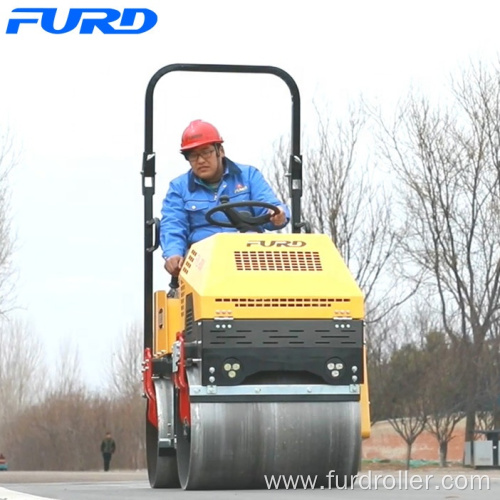 Steering Wheel Turning Full Hydraulic 1 Ton Vibratory Compactor Road Roller
